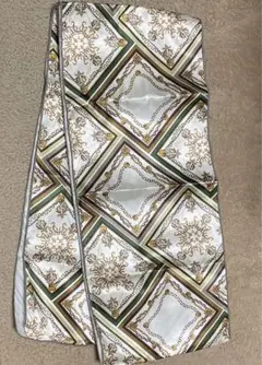 新品　チェーン柄リボンタイ　スカーフ　ポリエステル　19×180cm