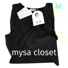 mysa closet ベルスリーブテレコトップス ブラック M