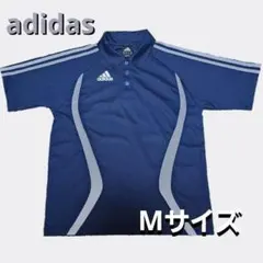 【adidas】CLIMA LITE 半袖 ポロシャツ Mサイズ ネイビー 速乾