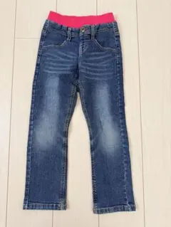 キッズ デニムパンツ ピンクウエストゴム