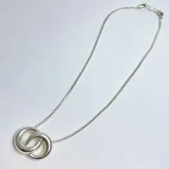 クリスチャンディオール　ヴィンテージ　ダブルサークル　ネックレス　925