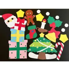 壁面飾り クリスマス壁面 冬壁面 雪壁面 サンタさん壁面 12月壁面 保育園壁面