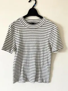 FOREVER 21 リブ編みストライプTシャツ M