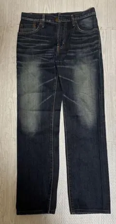 EDWIN 502 ストレートデニム W28 ダークブルー