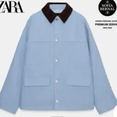 ZARA コントラストカラー パフジャケット