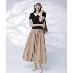 【美品】Rirandture バルーンスカート キャメル SS