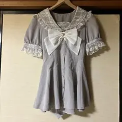 Secret Honey レースフリルセーラーセットアップ　グレー