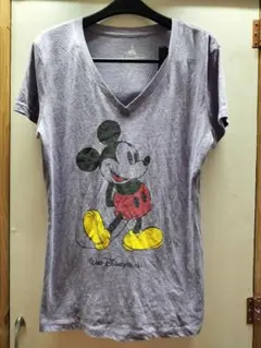 Disney Parks ミッキー Tシャツ Vネック 古着