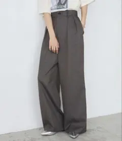 forksy. ダブルタックワイドスラックスパンツ