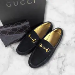 グッチ|ホースビットローファー|スエード|35C|黒|i1872