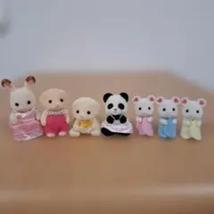 シルバニア　パンダの赤ちゃん　ラブラドールの赤ちゃん　人形　まとめ売り