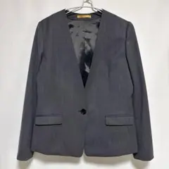 LES MUES AOKI ノーカラージャケット グレー 11号 Lサイズ