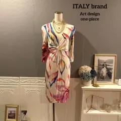 【15万円】ITALY製　アートデザイン　ワンピースのサムネイル