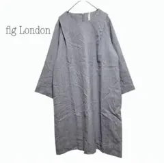 フィグロンドン　fig London ピンストライプワンピース　グレーのサムネイル