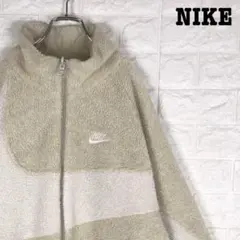 美品★ ナイキ ボアフリース ジャケット リバーシブル ビッグロゴ 刺繍胸ロゴ