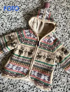 FOTO ノルディック柄 ニット アウター WOOL 50%  KIDS