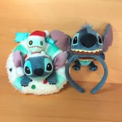 ディズニー スティッチ カチューシャ スクランプ ポシェット セット