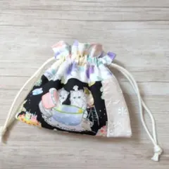 みに巾着 ハンドメイド 巾着 ユキエモン 生地 - メルカリ
