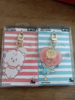 BT21 アクリルキーリング　TATA、ＲＪのセット　BTS