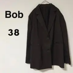 Bob 近年 テーラードジャケット 【M】羽織り レーヨン混 紳士 シンプルのサムネイル