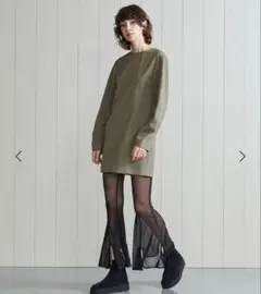 H beauty&youth ギャバジン　ミニワンピース