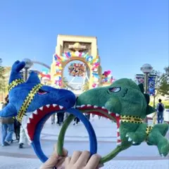 ユニバ　カチューシャ　ジョーズ　ジュラシックパーク　セット　ペア