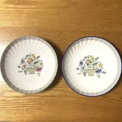 モ*ゴ様 ミントン　ハドンホール　トレリススイートボウル2枚組　ブルー系グリーン