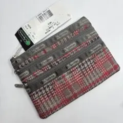 未使用品✨レスポートサック 3ZIP コスメティック ポーチ チェック柄 タグ付