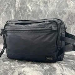 美品 PORTER ポーター ショルダーバッグ ボディ黒 ナイロン 1006