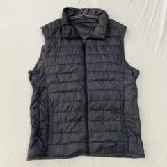 【ユニクロ】ウルトラライト ダウンベスト フルジップ 無地 シンプル L相当
