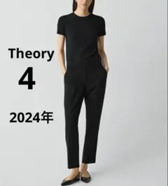Theory テーパード パンツ ブラック 2024年製 大きいサイズ 4