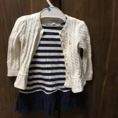 1歳女の子用ラルフローレン3点セット(カーディガン、ワンピ、パンツ)