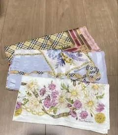 BURBERRY シルクコットンハンカチセット