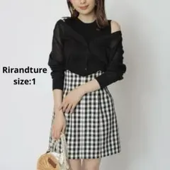 Rirandture 美品 レースアップミニスコート リランドチュール ギンガム