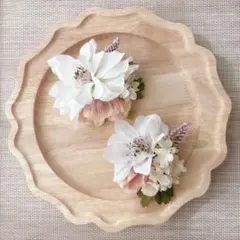 親子コサージュ　卒業式入学式卒園式入園式結婚式髪飾り　レディースフォーマル