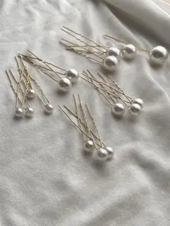 パール付きヘアピンセット　［16本］