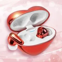 Heart True　Bluetooth ワイヤレスイヤホン　ハート型　RED