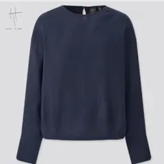 新品 ハナタジマ ユニクロ レーヨンリネンブラウス 435784長袖