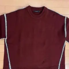 RAGEBLUE ハンドステッチクルーネックニット M