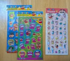 ★未使用★「クレヨンしんちゃん」キラッとシール/ぷっくりステッカー