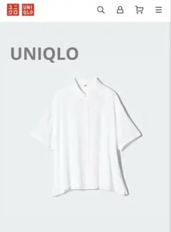 UNIQLO レーヨン半袖ブラウス ホワイト
