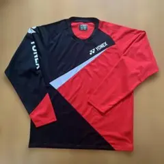 値下げ‼️YONEX ウォームアップウェア 長袖 ブラック レッドのサムネイル