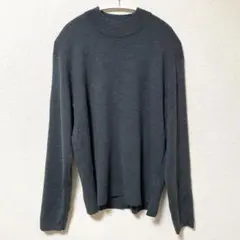 UNIQLO ユニクロ メリノブレンドモックネックセーター L ダークグレー