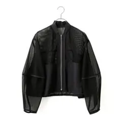 アダムエロペ　メッシュカーディガン　BLACKのサムネイル