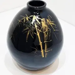 九谷焼 竹隆窯 北村隆 天目黒釉 金彩竹林文 花瓶 花器 作家物 九谷焼 竹隆窯 北村隆 天目黒釉 金彩竹林文 花瓶 花器 作家物 - メルカリ
