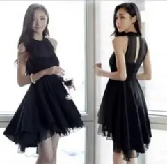 ノースリーブ ブラック キャバドレス