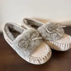 EMU ファー付きスエード風モカシン