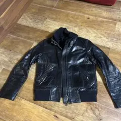 TOMORROWLANDで購入 黒レザージャケット リブ付き襟