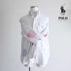 【極美品】Polo RalphLauren ペイント　スプラッター　シャツ　白