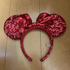 Disney Resort ミニー カチューシャ スパンコール 赤のサムネイル